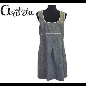 Aritzia Wilfred gray wool sleeveless pockets dress size 10
